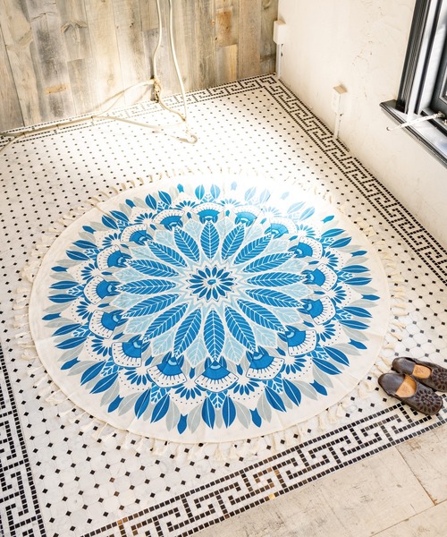 チャイハネ（チャイハネ）の「【チャイハネ】メンデルフリンジ付きラウンドクロス（インテリア雑貨・レディース・ピンク/イエロー/ブルー/グリーン・FREE）」の17枚目の写真