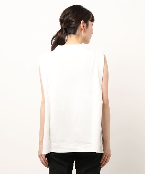 GeeRA(ジーラ)の「シルケットライクボクシーノースリTシャツ(Tシャツ/カットソー・レディース・ブラック/アイボリー/サンドベージュ・MEDIUM)」の21枚目の写真