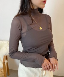 CEMONEMO | ハイネック シースルー メロー カットソー(Tシャツ/カットソー)