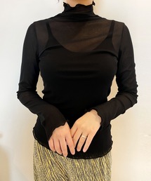 CEMONEMO | ハイネック シースルー メロー カットソー(Tシャツ/カットソー)