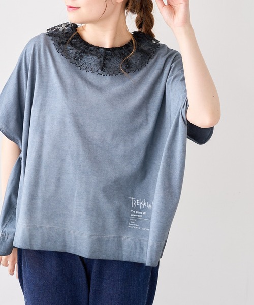 PUAL CE CIN（ピュアルセシン）の「低温染めプルオーバー（Tシャツ/カットソー・レディース・グレー/ピンク/イエロー/ミント/ライトピンク/ライトベージュ/コーラル/ブルー・FREE）」の3枚目の写真