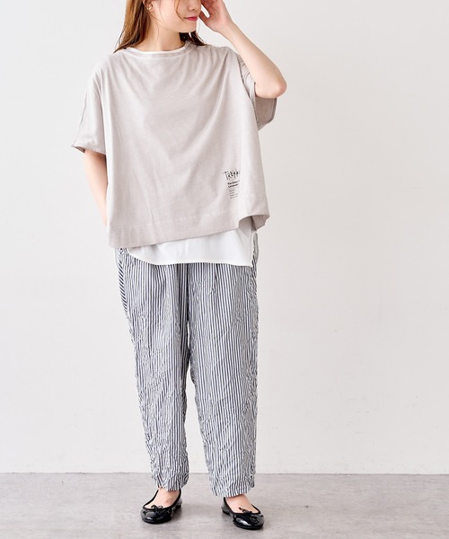 PUAL CE CIN（ピュアルセシン）の「低温染めプルオーバー（Tシャツ/カットソー・レディース・グレー/ピンク/イエロー/ミント/ライトピンク/ライトベージュ/コーラル/ブルー・FREE）」の4枚目の写真