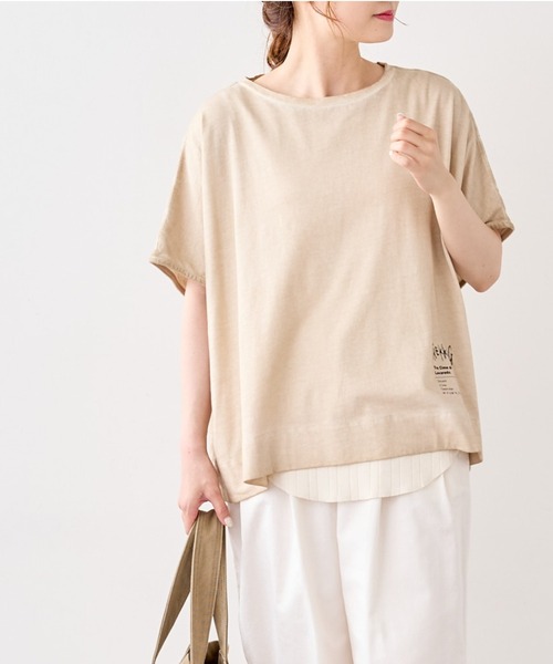 PUAL CE CIN（ピュアルセシン）の「低温染めプルオーバー（Tシャツ/カットソー・レディース・グレー/ピンク/イエロー/ミント/ライトピンク/ライトベージュ/コーラル/ブルー・FREE）」の7枚目の写真