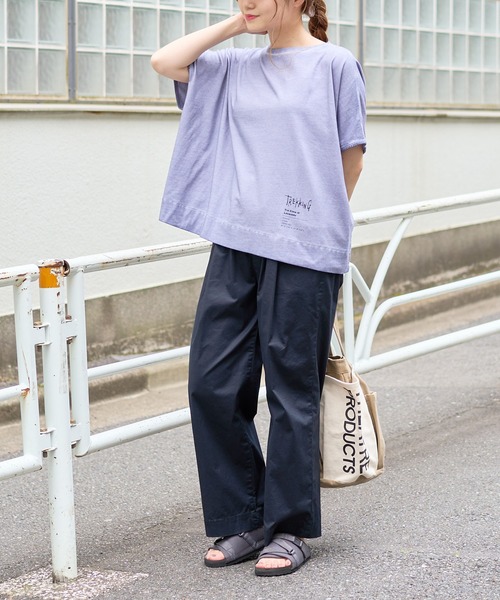 PUAL CE CIN（ピュアルセシン）の「低温染めプルオーバー（Tシャツ/カットソー・レディース・グレー/ピンク/イエロー/ミント/ライトピンク/ライトベージュ/コーラル/ブルー・FREE）」の6枚目の写真