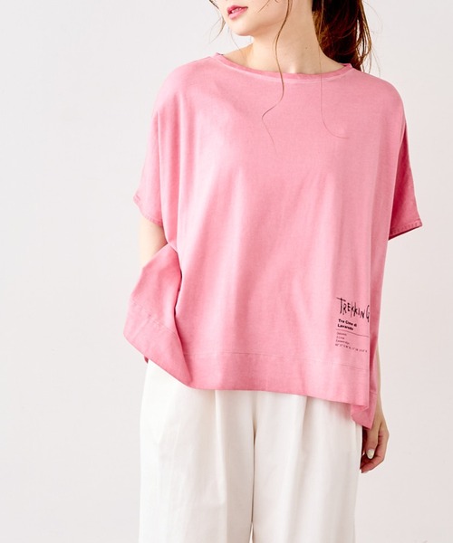 PUAL CE CIN（ピュアルセシン）の「低温染めプルオーバー（Tシャツ/カットソー・レディース・グレー/ピンク/イエロー/ミント/ライトピンク/ライトベージュ/コーラル/ブルー・FREE）」の8枚目の写真