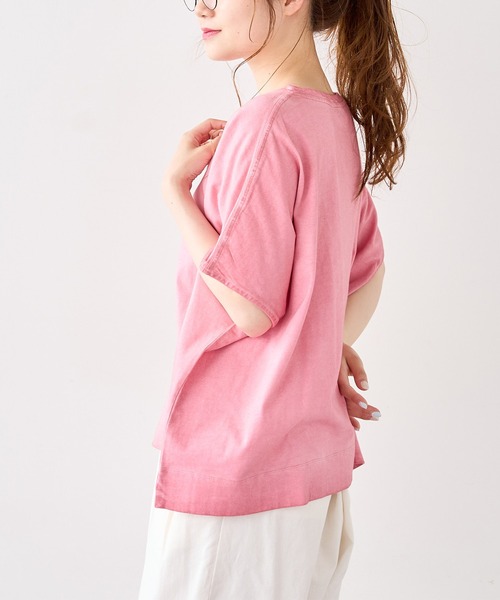 PUAL CE CIN（ピュアルセシン）の「低温染めプルオーバー（Tシャツ/カットソー・レディース・グレー/ピンク/イエロー/ミント/ライトピンク/ライトベージュ/コーラル/ブルー・FREE）」の9枚目の写真