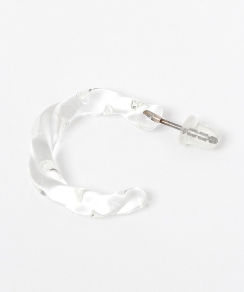 GLOBAL WORK(グローバルワーク)の「グラスフープピアス/948703(ピアス(両耳用)・レディース・オフホワイト/グリーン/ライトベージュ/パープル系その他2・FREE)」の8枚目の写真