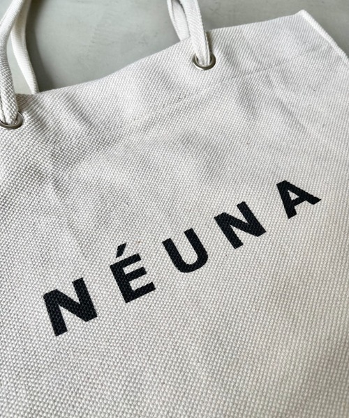 NEUNA（ヌナ）の「Neuna キャンバスロゴショッパー（トートバッグ・レディース・ホワイト・FREE）」の3枚目の写真