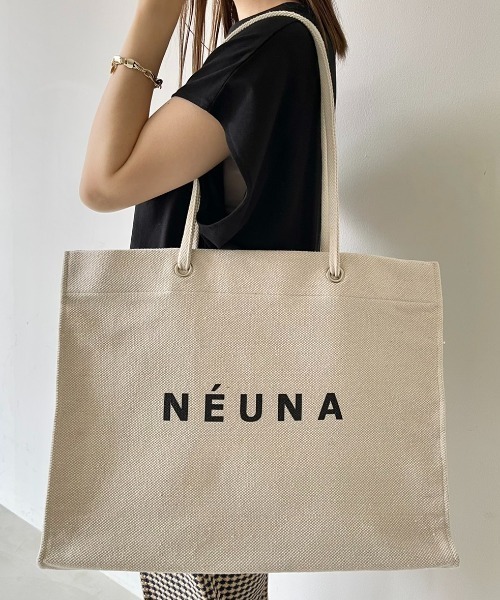 NEUNA（ヌナ）の「Neuna キャンバスロゴショッパー（トートバッグ・レディース・ホワイト・FREE）」の5枚目の写真