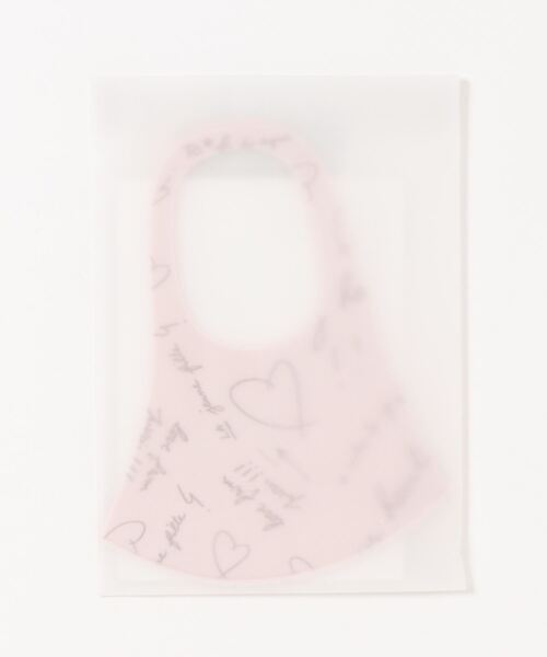 To b. by agnes b.（トゥービーバイアニエスベー）の「WQ92 MASK メッセージパターンファッションマスク（マスク・レディース・ピンク/ベージュ/ブラック・UNI）」の3枚目の写真