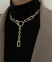 KOR | スクエアチェーン クレッシェンド ネックレス チョーカー(ネックレス)