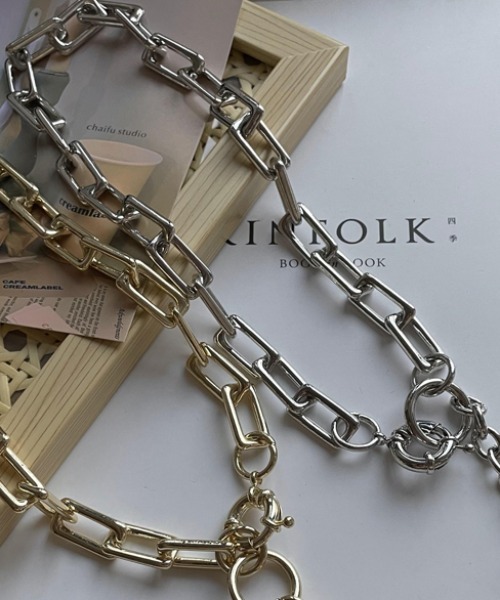 KOR（ケーオーアール）の「スクエアチェーン クレッシェンド ネックレス チョーカー（ネックレス・メンズ・シルバー/ゴールド・FREE）」の8枚目の写真