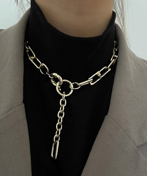 KOR（ケーオーアール）の「スクエアチェーン クレッシェンド ネックレス チョーカー（ネックレス・メンズ・シルバー/ゴールド・FREE）」の13枚目の写真