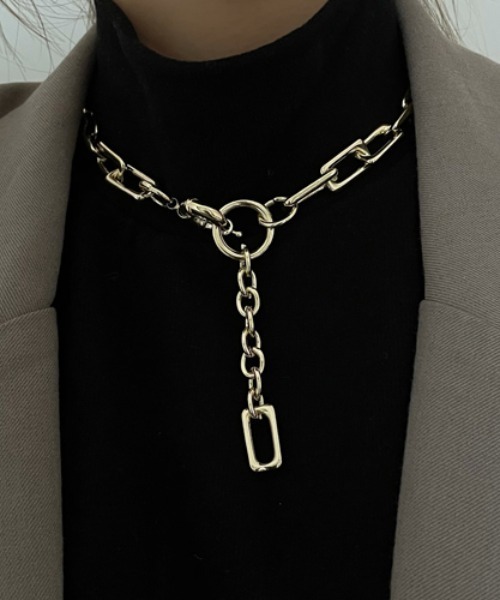 KOR（ケーオーアール）の「スクエアチェーン クレッシェンド ネックレス チョーカー（ネックレス・メンズ・シルバー/ゴールド・FREE）」の6枚目の写真