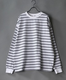 SITRY | Loose silhouette Heavy weight border rib T-shirt/ルーズシルエット ヘビーウェイト ボーダー リブ Ｔシャツ(Tシャツ/カットソー)