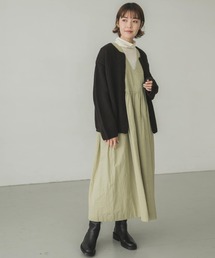 かぐれ | Vネックギャザー切替ワンピース(ワンピース)