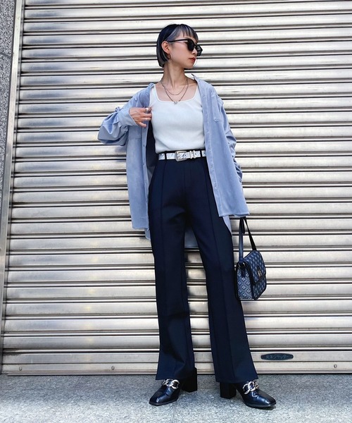 PAGEBOY（ページボーイ）の「カットカラースラックス（スラックス・レディース・ブラック/ブラウン系その他/グレイッシュベージュ/ブルー/パープル系その他・FREE）」の9枚目の写真