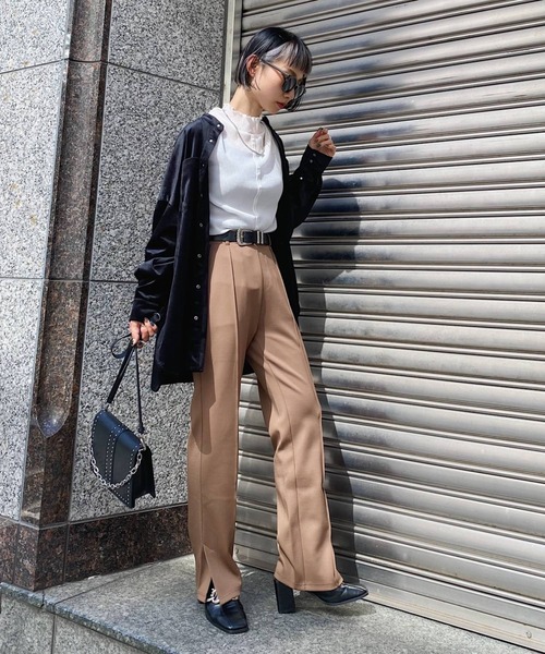 PAGEBOY（ページボーイ）の「カットカラースラックス（スラックス・レディース・ブラック/ブラウン系その他/グレイッシュベージュ/ブルー/パープル系その他・FREE）」の17枚目の写真