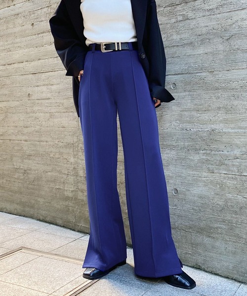 PAGEBOY（ページボーイ）の「カットカラースラックス（スラックス・レディース・ブラック/ブラウン系その他/グレイッシュベージュ/ブルー/パープル系その他・FREE）」の10枚目の写真