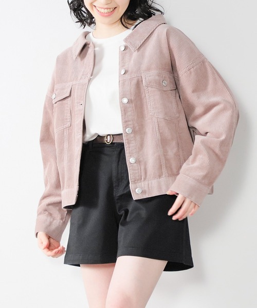 Honeys（ハニーズ）の「レースアップジャケット（その他アウター・レディース・ベージュ/アイボリー/モカ/ピンク系その他・S/M/L）」の4枚目の写真