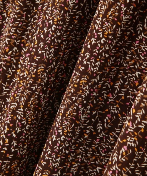 N.（N. Natural Beauty Basic）（エヌエヌナチュラルビューティーベーシック）の「【S Size Line】◆フリルネックコバナ柄ワンピース（ワンピース・レディース・ブラウン系その他/ブラック系その他/ホワイト系その他・MEDIUM/SMALL）」の7枚目の写真