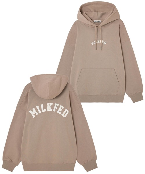 MILKFED.（ミルクフェド）の「ARCH LOGO BIG SWEAT HOODIE（パーカー・レディース・ブラック/ベージュ/オフホワイト/ライトグリーン・ONE SIZE）」の14枚目の写真