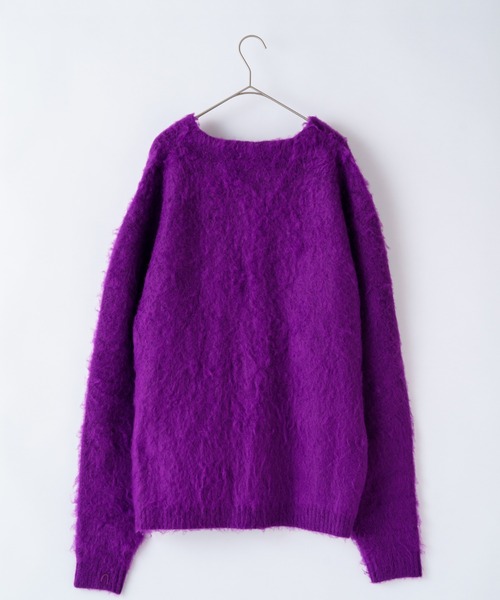 WHIMSIC（ウィムジック）の「【WHIMSIC】シャギーニットカーディガン（カーディガン/ボレロ・レディース・パープル/グレー/イエロー/グリーン・FREE）」の10枚目の写真