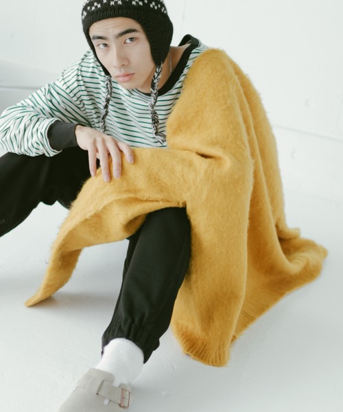 WHIMSIC（ウィムジック）の「【WHIMSIC】シャギーニットカーディガン（カーディガン/ボレロ・レディース・パープル/グレー/イエロー/グリーン・FREE）」の22枚目の写真