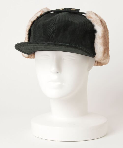 Basiquenti（ベーシックエンティ）の「【Basiquenti】Corduroy Flap Cap BCN-K01558（キャップ・メンズ・ブラック/ベージュ/グリーン/マスタード・FREE）」の9枚目の写真