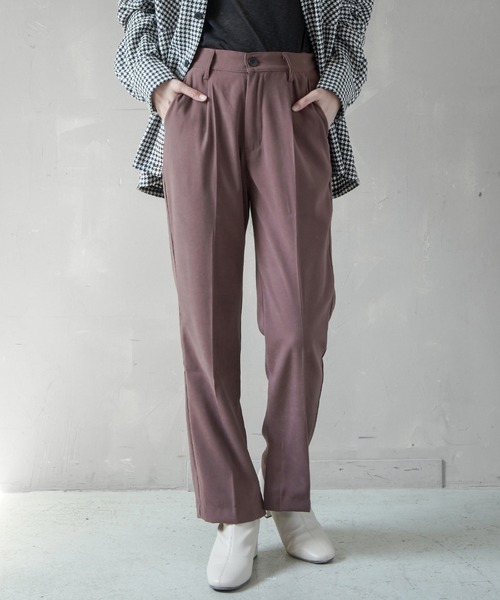 SPINNS（スピンズ）の「ツイルカラースラックス（スラックス・レディース・ブラック/マスタード/チョコ/スモークピンク/ダークオレンジ・ONESIZE）」の3枚目の写真