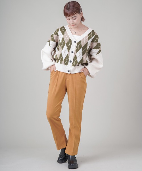 SPINNS（スピンズ）の「ツイルカラースラックス（スラックス・レディース・ブラック/マスタード/チョコ/スモークピンク/ダークオレンジ・ONESIZE）」の6枚目の写真