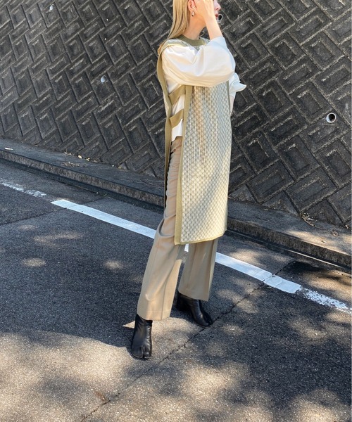 y/m by RIKA（イムバイリカ）の「バルキージャガードロングベスト（ベスト・レディース・ベージュ/オリーブ/アイボリー・FREE）」の4枚目の写真