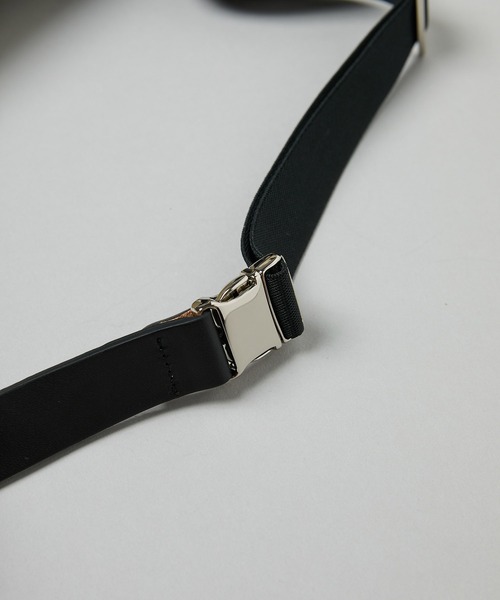 CITY TOKYO（シティトウキョウ）の「本革ダブルスクエアボディーポーチ（ショルダーバッグ・レディース・ホワイト/ブラック・FREE）」の11枚目の写真