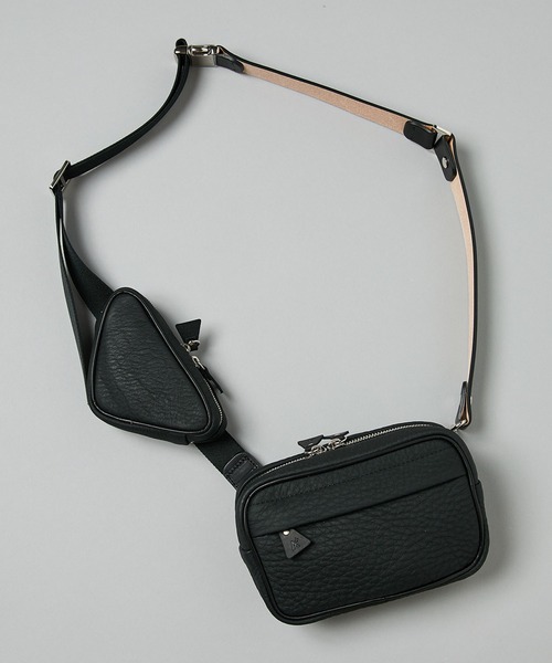 CITY TOKYO（シティトウキョウ）の「本革ダブルスクエアボディーポーチ（ショルダーバッグ・レディース・ホワイト/ブラック・FREE）」の17枚目の写真