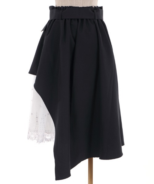 axes femme POETIQUE（アクシーズファムポエティック）の「レースアシメトレンチＳＫ（スカート・レディース・ブラック/チャコール/ラベンダー・MEDIUM）」の18枚目の写真