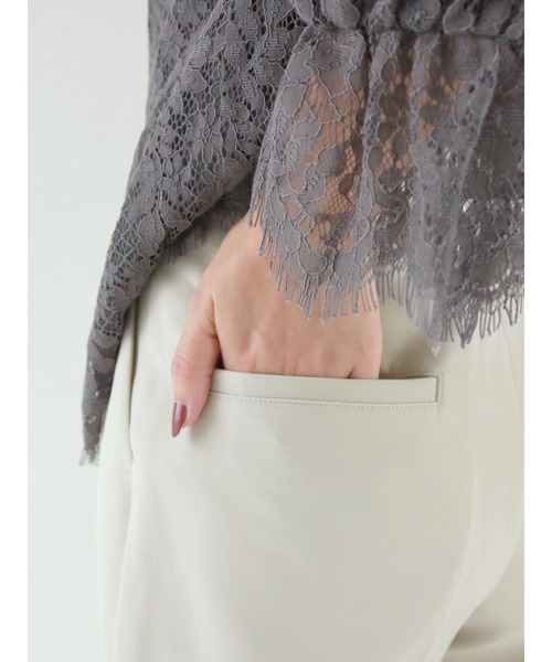 Te chichi（テチチ）の「ダブルクロスタックテーパードパンツ（その他パンツ・レディース・ブラック/グリーン/ベージュ・SMALL/MEDIUM）」の11枚目の写真