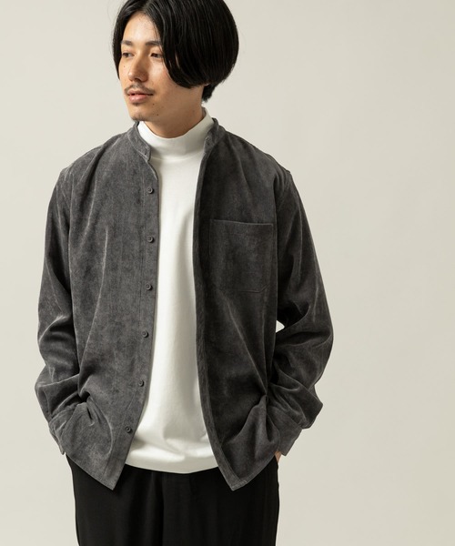 ITEMS URBANRESEARCH(アイテムズ アーバンリサーチ)の「コーデュロイ スタンドカラーシャツ(シャツ/ブラウス・メンズ・チャコールグレー/ブラック/オフホワイト/グリーン・MEDIUM/LARGE)」の13枚目の写真