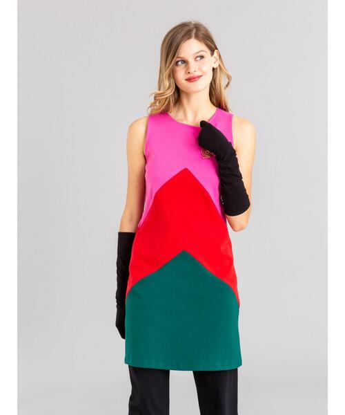 agnes b.（アニエスベー）の「J617 ROBE グラフィカルカラーミニドレス（ワンピース・レディース・グリーン・3/2/1）」の9枚目の写真