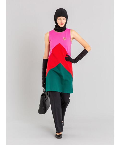 agnes b.（アニエスベー）の「J617 ROBE グラフィカルカラーミニドレス（ワンピース・レディース・グリーン・3/2/1）」の10枚目の写真