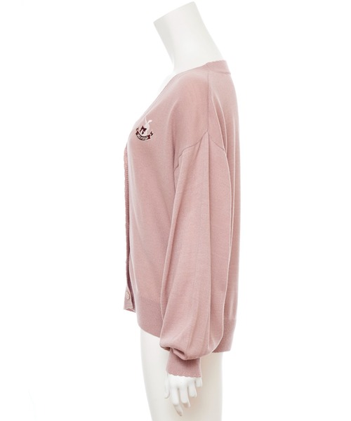 Secret Honey（シークレットハニー）の「うさぎ刺繍Vネックカーディガン（カーディガン/ボレロ・レディース・ワインレッド/ピンク/ブラック/ラベンダー/オフホワイト・FREE）」の15枚目の写真