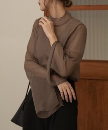Amiur | sheer slit sleeve tops(その他トップス)