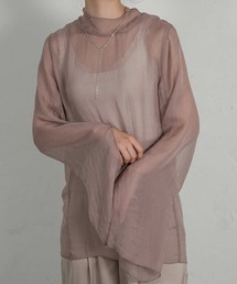 Amiur | sheer slit sleeve tops(その他トップス)