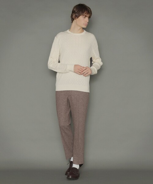 MACKINTOSH LONDON（マッキントッシュ ロンドン）の「14ゲージケーブルクルーネックニット（ニット/セーター・メンズ・オフホワイト/ブラック/ネイビー/ダークブラウン・M/L）」の5枚目の写真