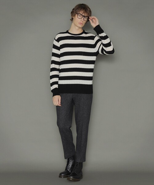 MACKINTOSH LONDON（マッキントッシュ ロンドン）の「14ゲージケーブルクルーネックニット（ニット/セーター・メンズ・オフホワイト/ブラック/ネイビー/ダークブラウン・M/L）」の6枚目の写真