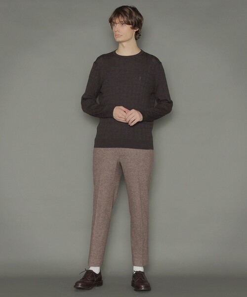 MACKINTOSH LONDON（マッキントッシュ ロンドン）の「14ゲージケーブルクルーネックニット（ニット/セーター・メンズ・オフホワイト/ブラック/ネイビー/ダークブラウン・M/L）」の8枚目の写真