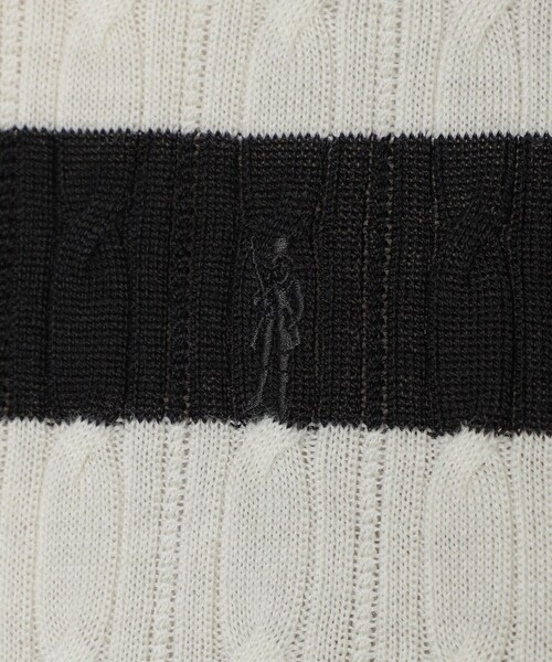 MACKINTOSH LONDON（マッキントッシュ ロンドン）の「14ゲージケーブルクルーネックニット（ニット/セーター・メンズ・オフホワイト/ブラック/ネイビー/ダークブラウン・M/L）」の14枚目の写真
