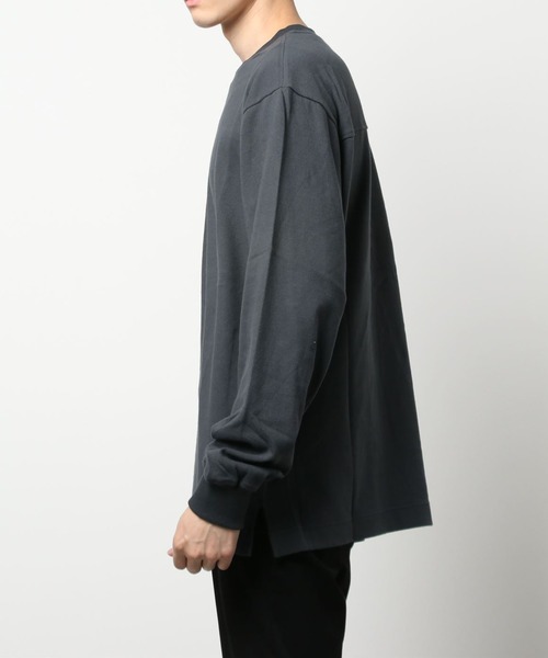 WHITELAND（ホワイトランド）の「WHITELAND/ホワイトランド/タグロングスリーブTシャツ（Tシャツ/カットソー・メンズ・ベージュ/チャコール・FREE）」の5枚目の写真