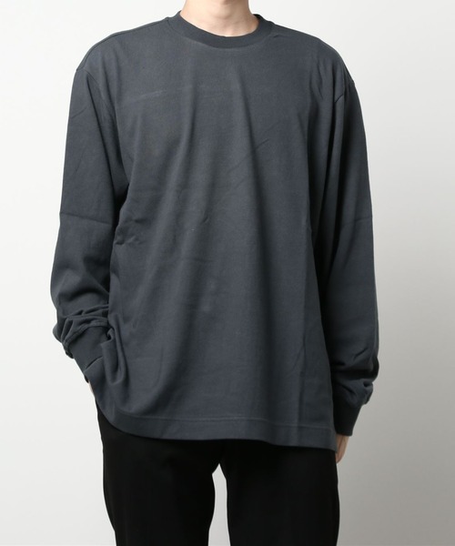 WHITELAND（ホワイトランド）の「WHITELAND/ホワイトランド/タグロングスリーブTシャツ（Tシャツ/カットソー・メンズ・ベージュ/チャコール・FREE）」の6枚目の写真