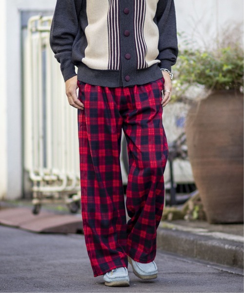 JOINT WORKS(ジョイントワークス)の「JW-PLAID EASY パンツ(その他パンツ・メンズ・ホワイト/レッド・MEDIUM/LARGE)」の1枚目の写真