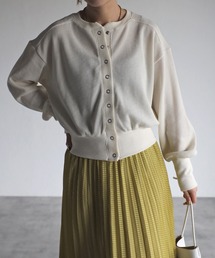 r. | 2022　春物新作　ショート ワッフルカーディガン(カーディガン/ボレロ)